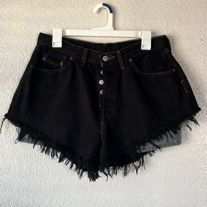 Levis black super short shorts